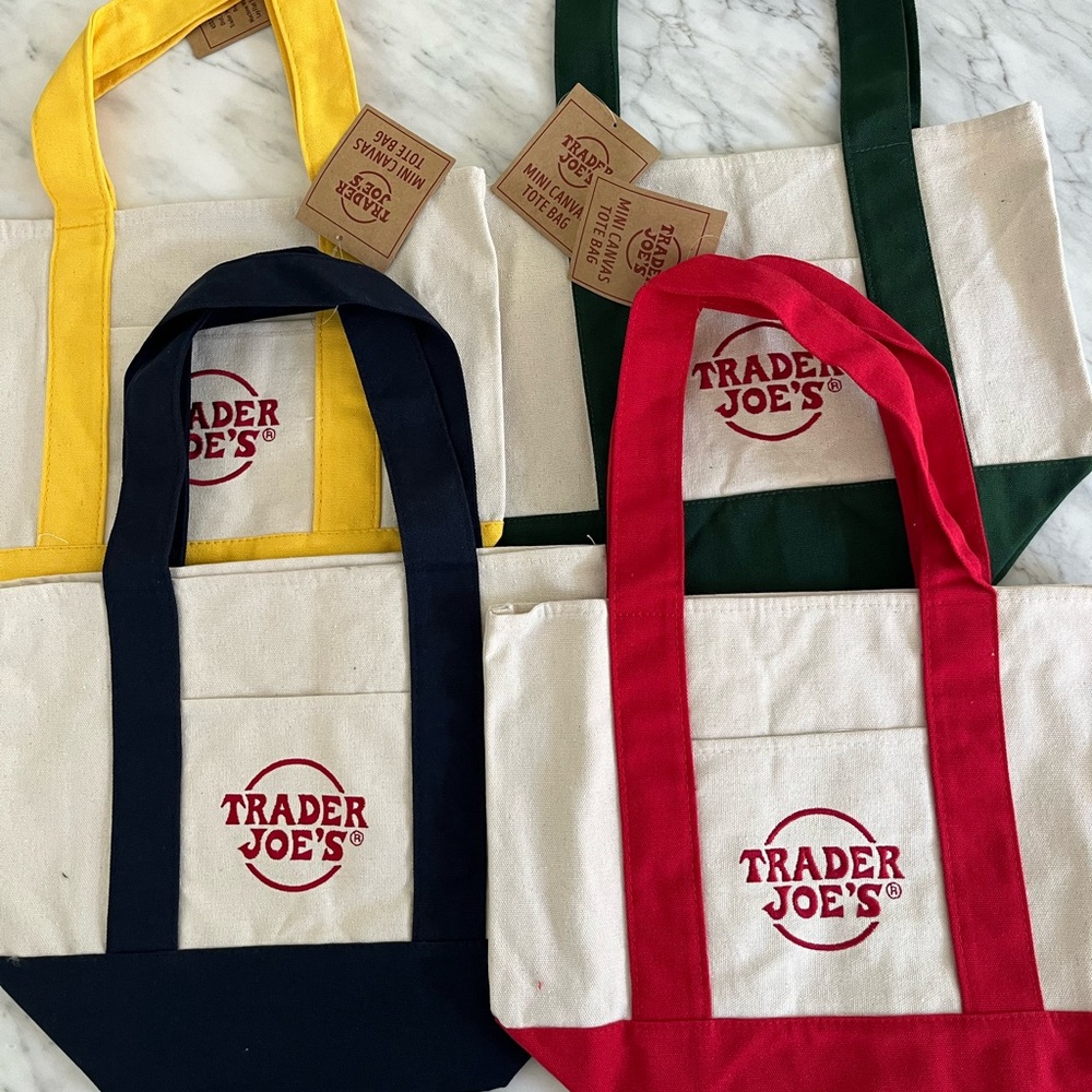 Trader Joe’s mini canvas totes